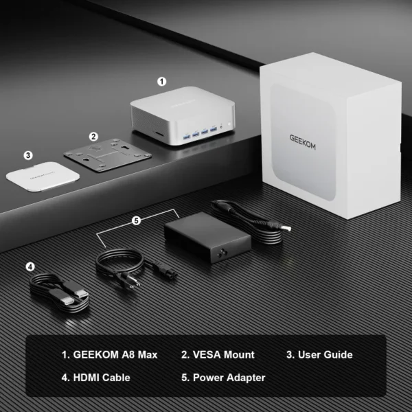 Geekom - A8 Max Mini PC AMD Ryzen™ 9 8945HS - Image 6