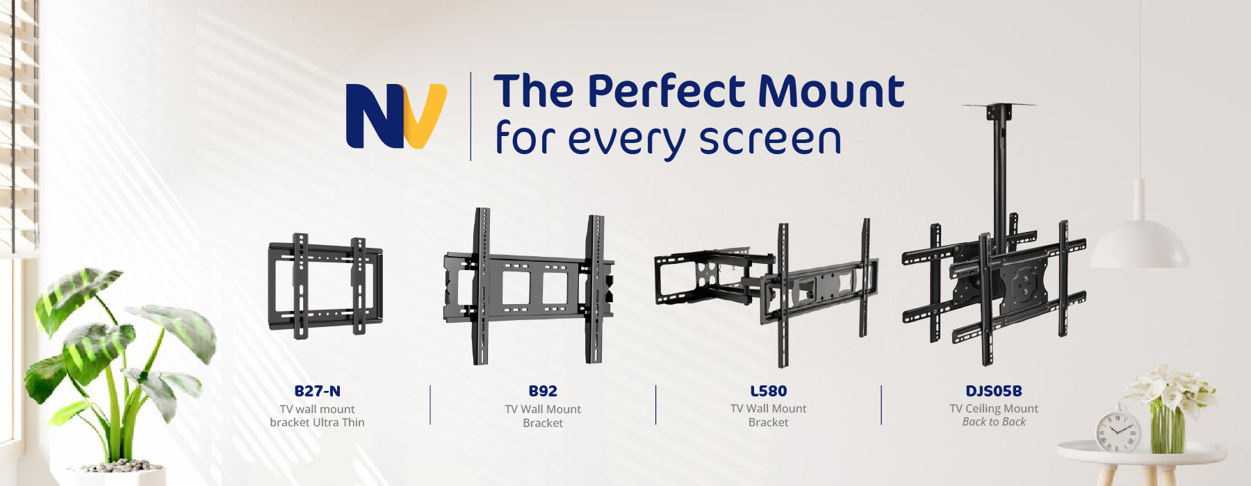TV wall and ceiling mounts